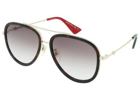 gucci oversized square-frame aviator-style metal sunglasses|Gucci 56mm exaggerated aviator sunglasses.